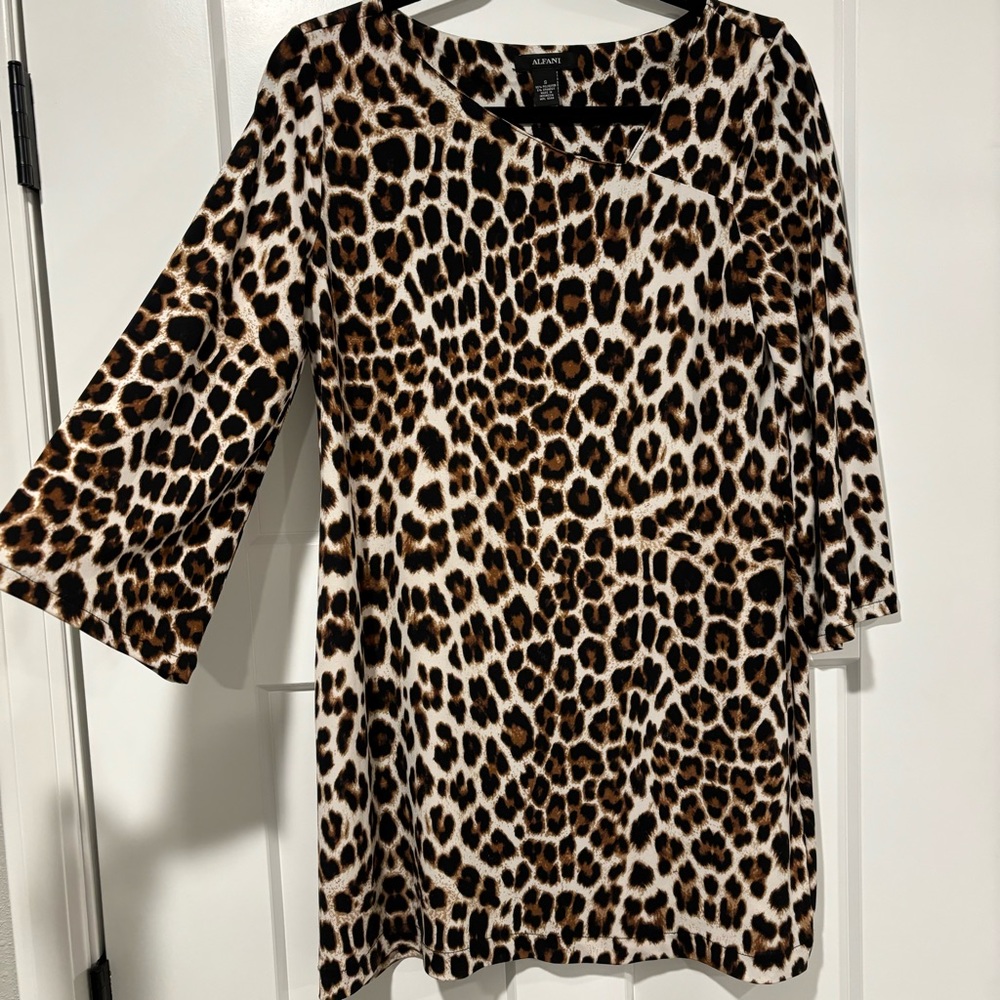Alfani animal print tunic women’s size small